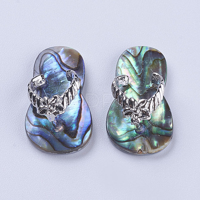 Abalone Shell/Paua Shell Pendants SSHEL-L008-02P-1