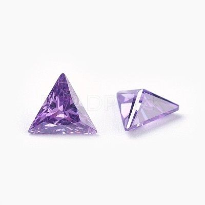 Cubic Zirconia Pointed Back Cabochons ZIRC-WH0001-A10-1