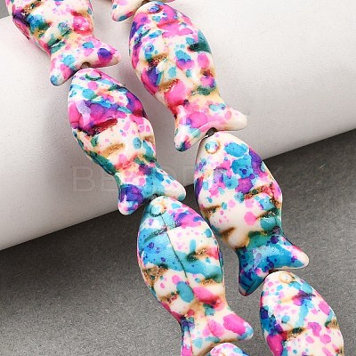 Dyed Synthetic Turquoise Beads Strands GG-CBAAE19-08C-1