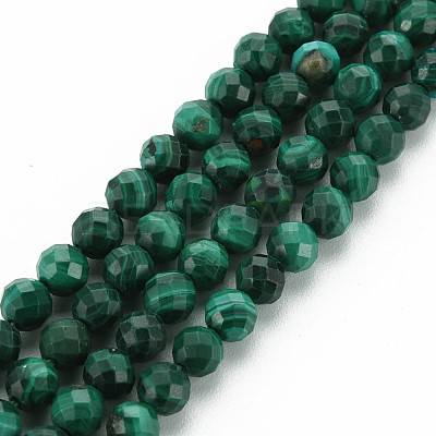 Natural Malachite Beads Strands G-S361-4mm-001-1