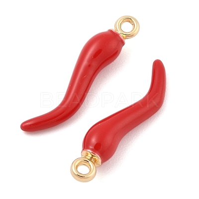 Rack Plating Alloy Enamel Pendants PALLOY-R451-07G-01-1