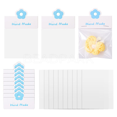 100Pcs Rectangle Clear Polypropylene Cellophane Bags CDIS-TA0001-37E-1