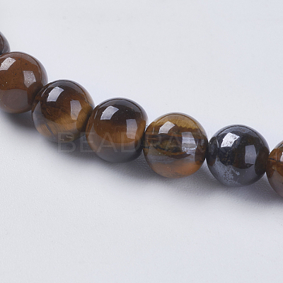 Natural Tiger Eye Beads Strands G-GSR6mmC014-AB-1
