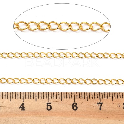 Brass Curb Chains KK-P304-02B-G-1