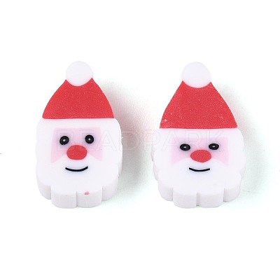 Christmas Theme Handmade Polymer Clay Beads CLAY-M005-11-1
