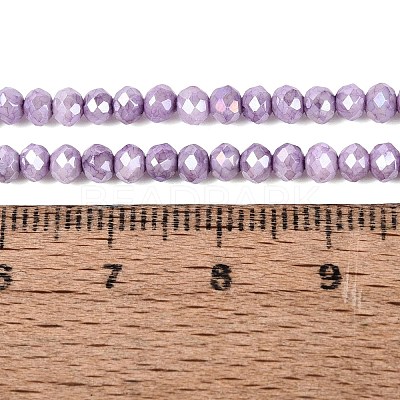 Anti-Tarnish Electroplate Rondelle Glass Beads Strands EGLA-T021-3mm-17-11-1