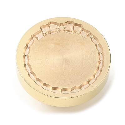 Golden Plated Wax Seal Brass Stamp Head LS-AJEW-C031-01E-1