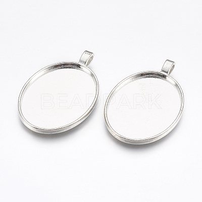 Alloy Pendant Cabochon Settings LS-PALLOY-2422-P-FF-1