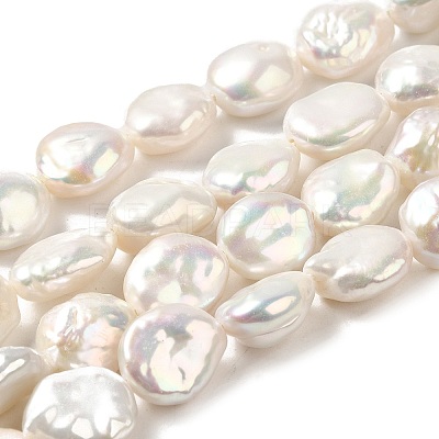 Natural Baroque Pearl Keshi Pearl Beads Strands PEAR-E016-020-1