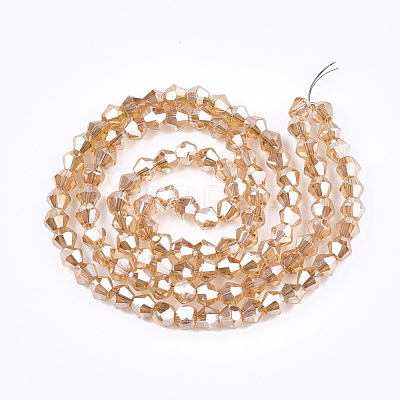 Electroplate Glass Bead Strands EGLA-R094-4mm-12-1