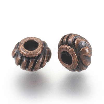 Tibetan Style Spacer Beads TIBEB-Q39-R-FF-1