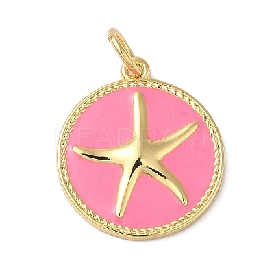 Rack Plating Brass Enamel Pendants KK-B092-19G-1