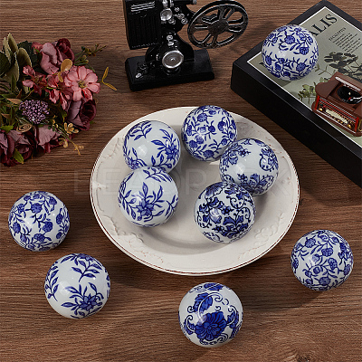10Pcs Handmade Porcelain Beads PORC-BC0001-07-1