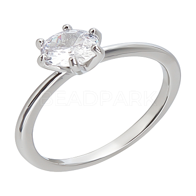 1Pc Brass Micro Pave Cubic Zirconia Rings RJEW-LP0001-19-1