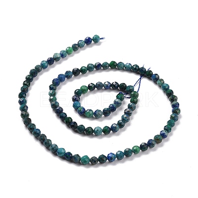 Natural Chrysocolla & Lapis Lazuli Beads Strands X-G-D463-08C-1