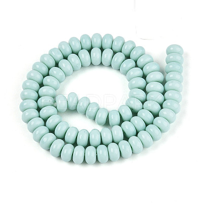 Opaque Spray Painted Glass Beads GLAA-ZX008-8mm-18A-1