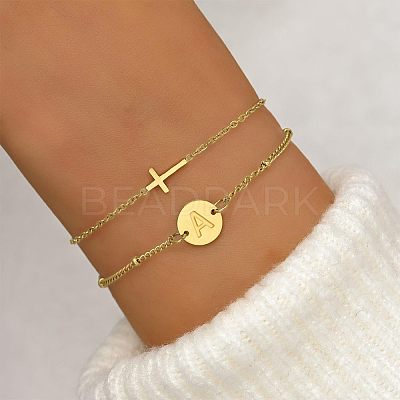 304 Stainless Steel Chain Bracelets FS-WGDF801-01-1