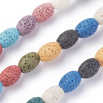 Natural Lava Rock Beads Strands G-F671-03A-09-1