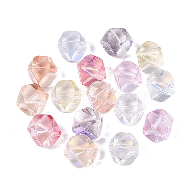 Electroplate Transparent Glass Beads EGLA-Q140-01-A01-1