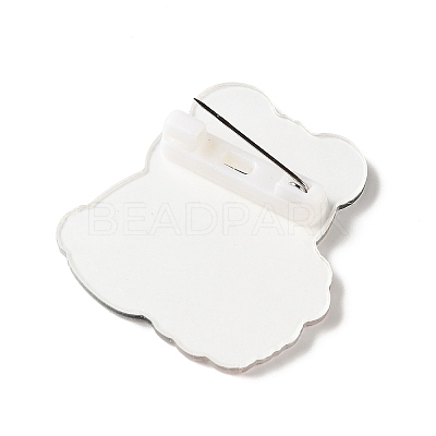 Animal Teammate Theme Acrylic Brooches for Backpack Clothes AC-CBA53B3-02-1