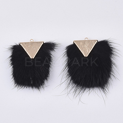 Faux Mink Fur Tassel Pendant Decorations FIND-S302-05K-1