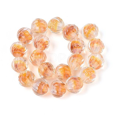 Textured Inner Flower Handmade Lampwork Beads LAMP-T024-07F-1