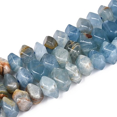 Natural Blue Calcite Beads Strands G-D091-A30-1
