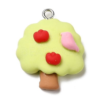 Autumn Theme Opaque Resin Pendants LS-RESI-L038-03P-05-1