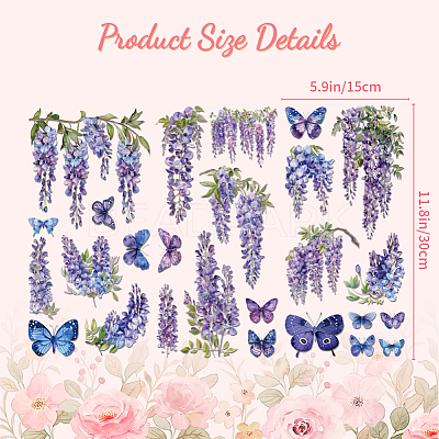 3 Sheets 3 Styles PVC Waterproof Decorative Stickers DIY-WH0404-066-1