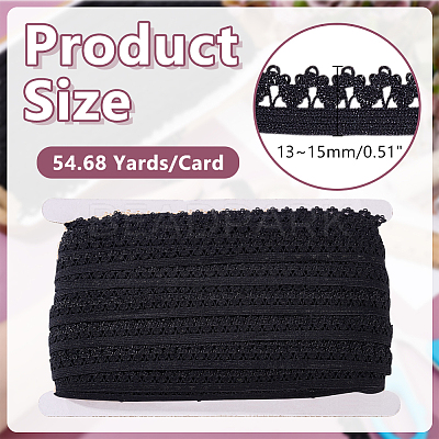 50M Polyester Stretch Lace Ribbon OCOR-HY0001-54B-1