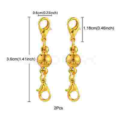 Brass Magnetic Clasps KK-YW0001-56G-1