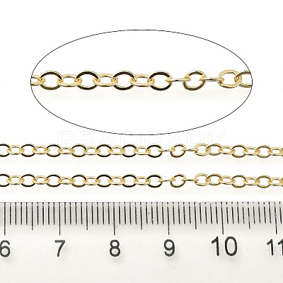 Rack Plating Brass Cable Chains CHC-M001-03G-02-1