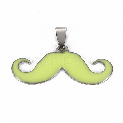 201 Stainless Steel Enamel Pendants STAS-S110-075H-1
