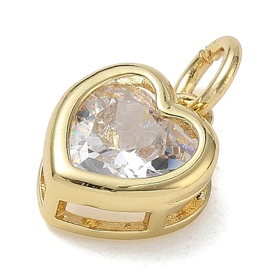 Brass Pave Cubic Zirconia Charms KK-CBA56EF-31G-04-1