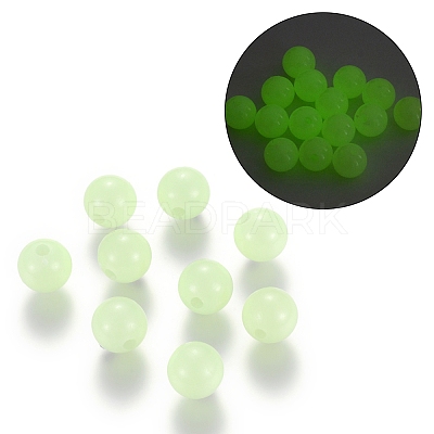 Luminous Acrylic Round Beads LACR-R002-5mm-01-1
