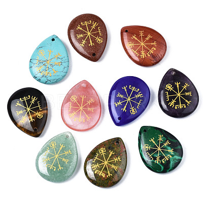 Natural & Synthetic Gemstone Pendants G-T122-72-1