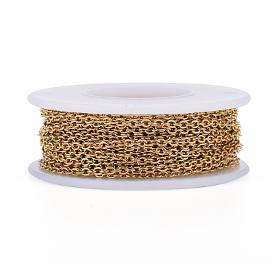 PVD Vacuum Plating 304 Stainless Steel Cable Chains CHS-F007-01G-B-1