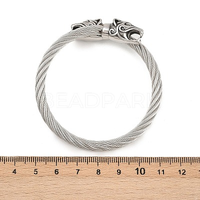 304 Stainless Steel Bangles for Men Women BJEW-H631-05B-AS-1