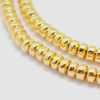 Electroplate Non-magnetic Synthetic Hematite Beads Strands G-L485-04A-G-1