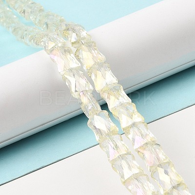 AB Color Plated Transparent Glass Beads Strands EGLA-P051-06A-A08-1