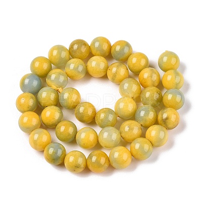 Dyed Natural White Jade Beads Strands G-T138-10mm-210-26-1