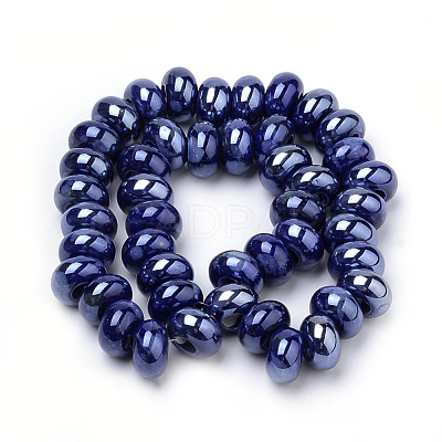 Handmade Porcelain Beads PORC-Q219-15x9-E04-1