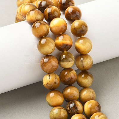Natural Tiger Eye Beads Strands G-G544-12mm-01-1