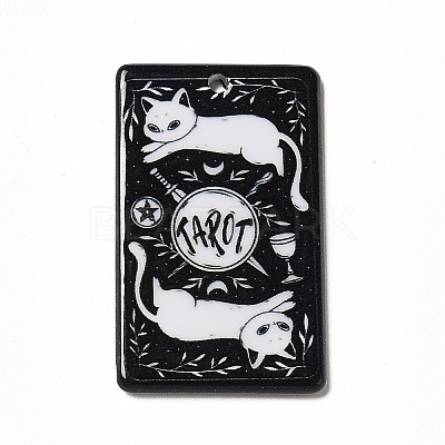Tarot Theme Printed Acrylic Pendants MACR-G061-04U-1