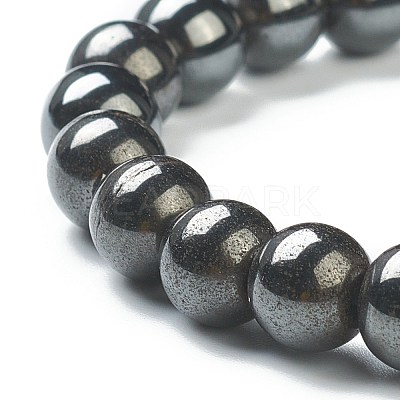 Synthetic Non-magnetic Hematite Beaded Stretch Bracelets BJEW-A117-C-22-1