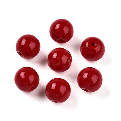 Opaque Solid Color Glass Beads X1-GLAA-N007-8mm-A03-1