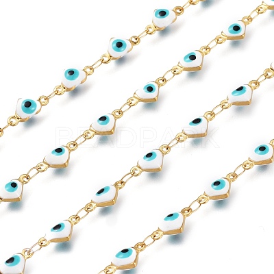 Handmade Enamel Link Chains STAS-I154-01G-01-1