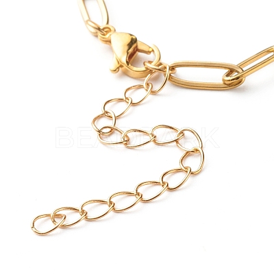304 Stainless Steel Paperclip Chains Bracelet Making AJEW-JB01038-01-1