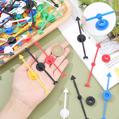 90Pcs 6 Colors Plastic Spining Pointer AJEW-CA0002-05-1