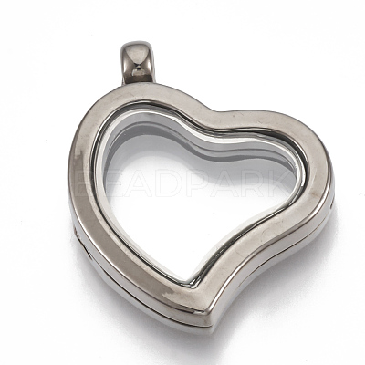 Alloy Magnetic Locket Pendants PALLOY-T052-13-1